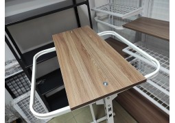 Стійка для одягу L0.6хH1.4 двостороння з полицею (біла)